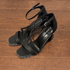 BCBGeneration Black Ankle Strap Heels Size 9